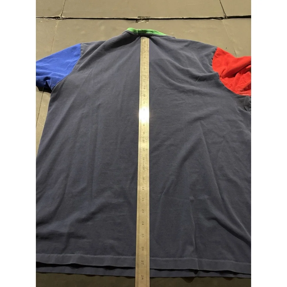 Polo Ralph Lauren Colorblock Pocket T-Shirt Navy Red Blue Yellow Large
